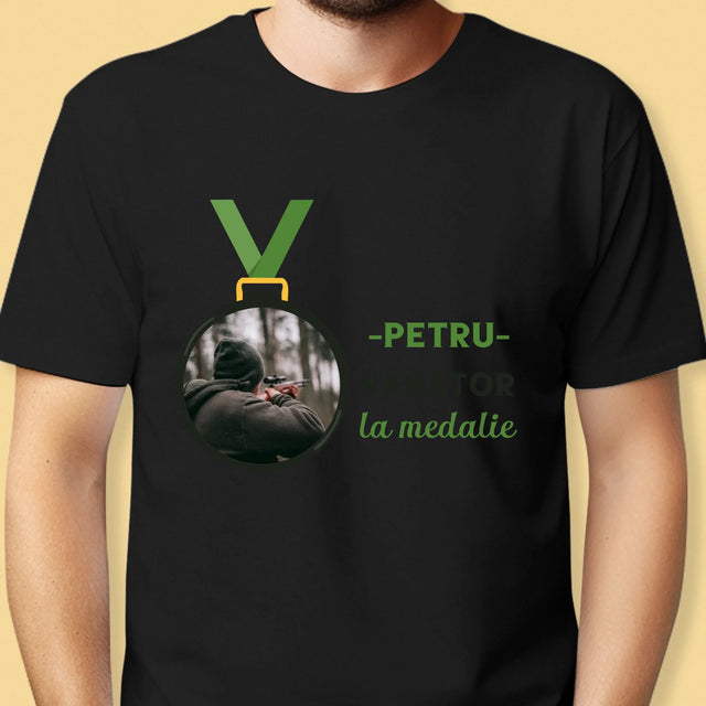 Fotografie Si Semnătură: Vânător La Medalie - Tricou Pentru Bărbați