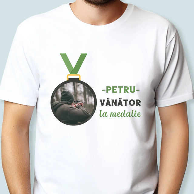 Fotografie Si Semnătură: Vânător La Medalie - Tricou Pentru Bărbați