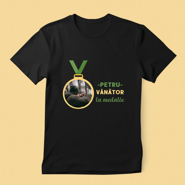 Fotografie Si Semnătură: Vânător La Medalie - Tricou Pentru Bărbați