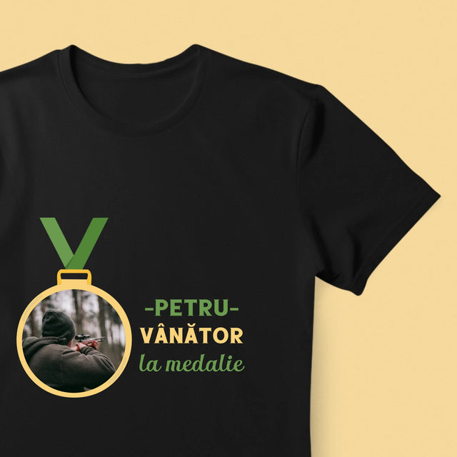 Fotografie Si Semnătură: Vânător La Medalie - Tricou Pentru Bărbați