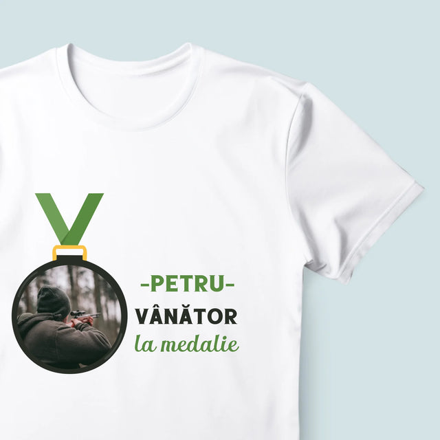 Fotografie Si Semnătură: Vânător La Medalie - Tricou Pentru Bărbați