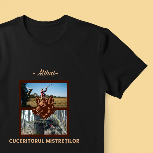 Colaj De Fotografii: Cuceritorul Mistreților - Tricou Pentru Bărbați