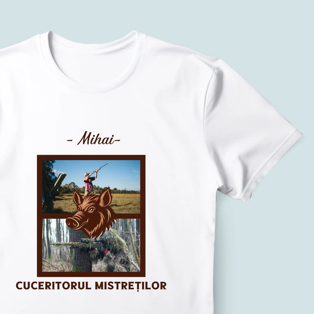 Colaj De Fotografii: Cuceritorul Mistreților - Tricou Pentru Bărbați