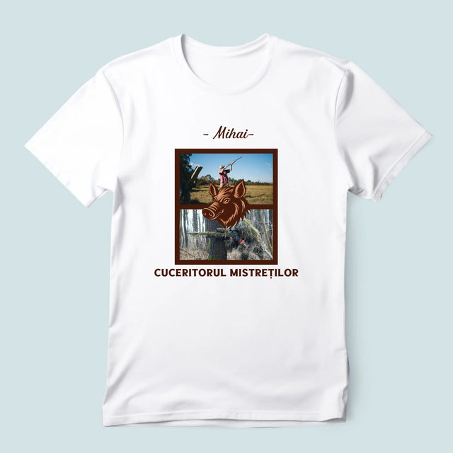 Colaj De Fotografii: Cuceritorul Mistreților - Tricou Pentru Bărbați