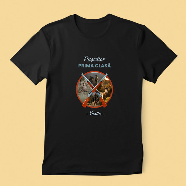 Colaj De Fotografii: Pușcător Prima Clasă - Tricou Pentru Bărbați