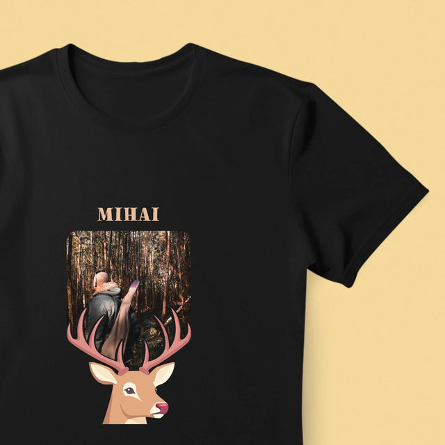 Fotografie Si Semnătură: Cerb - Tricou Pentru Bărbați