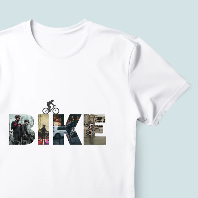 Cuvânt Din Fotografii: Bike - Tricou Pentru Bărbați