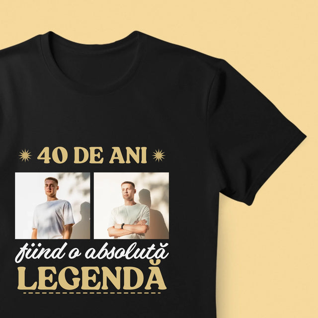 Colaj De Fotografii: 40 De Ani Fiind O Legendă - Tricou Pentru Bărbați