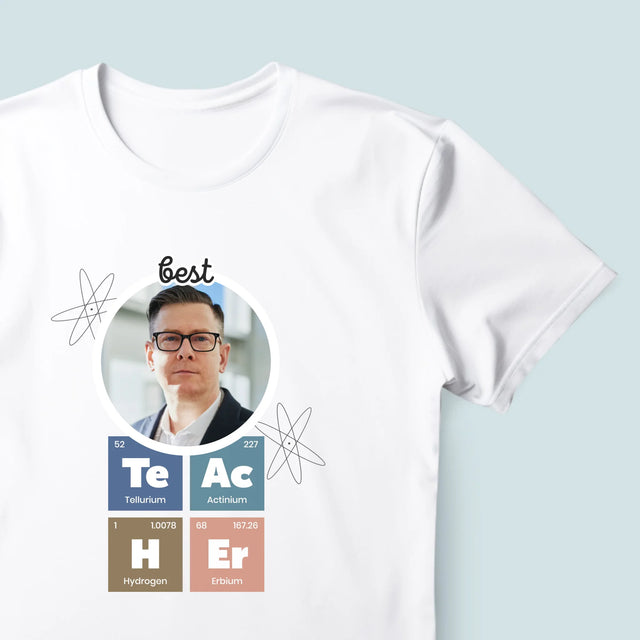 Fotografie Si Semnătură: Teacher Elemente Chimice - Tricou Pentru Bărbați