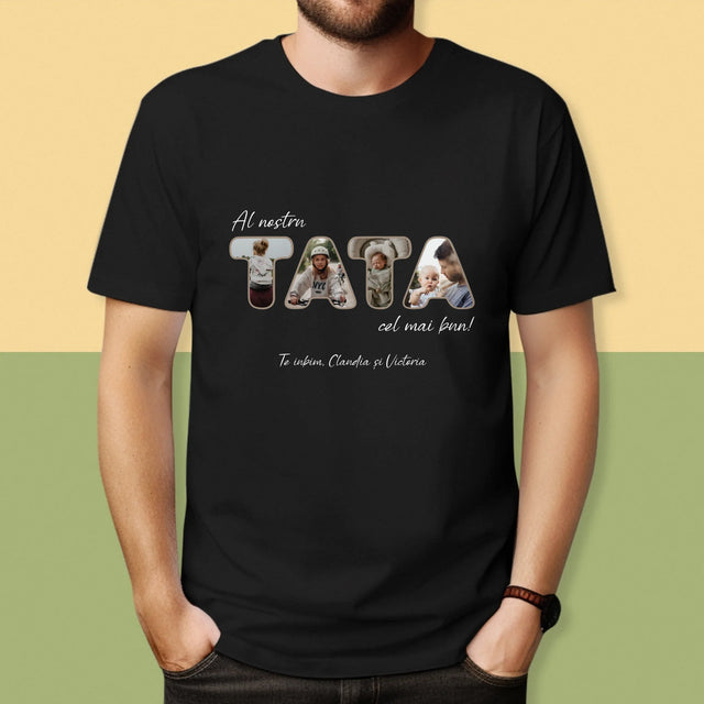 Cuvânt Din Fotografii: Tatăl Nostru Este Cel Mai Bun - Tricou Pentru Bărbați