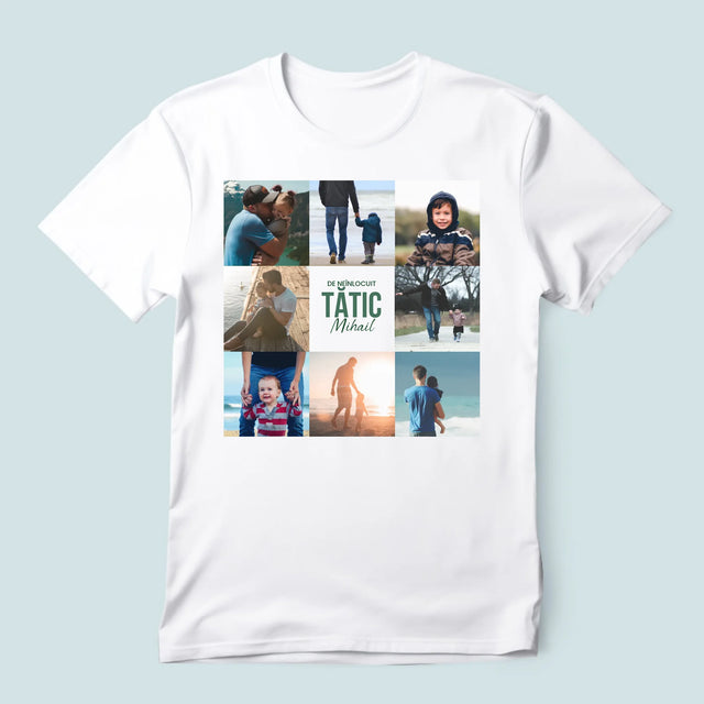 Colaj De Fotografii: Tată De Neînlocuit - Tricou Pentru Bărbați