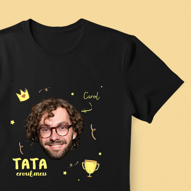 Fotografie Si Semnătură: Tată Erou - Tricou Pentru Bărbați