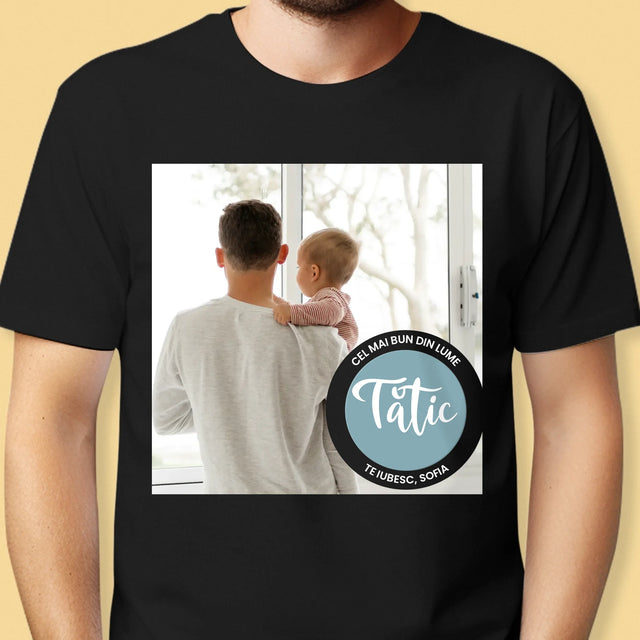 Fotografie Si Semnătură: Cel Mai Bun Tătic Din Lume - Tricou Pentru Bărbați