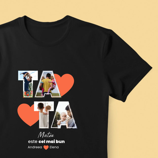 Colaj De Fotografii: Tata Este Cel Mai Bun - Tricou Pentru Bărbați
