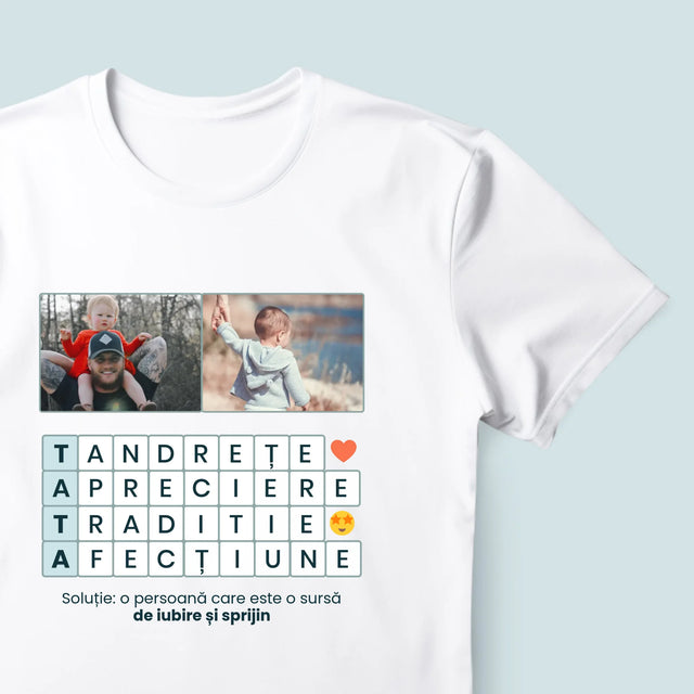 Fotografie Si Semnătură: Tata Rebus - Tricou Pentru Bărbați