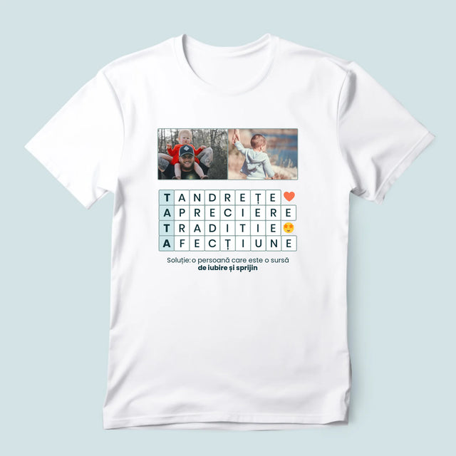 Fotografie Si Semnătură: Tata Rebus - Tricou Pentru Bărbați