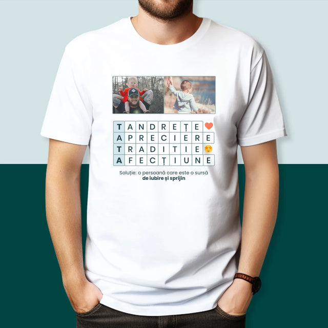 Fotografie Si Semnătură: Tata Rebus - Tricou Pentru Bărbați