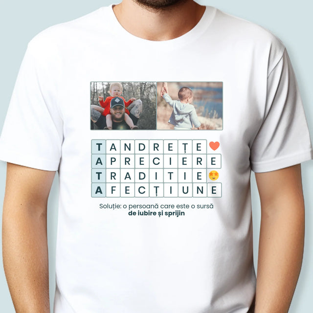 Fotografie Si Semnătură: Tata Rebus - Tricou Pentru Bărbați
