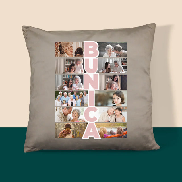 Colaj De Fotografii: Bunica - Pernă (Cu Fotografie)