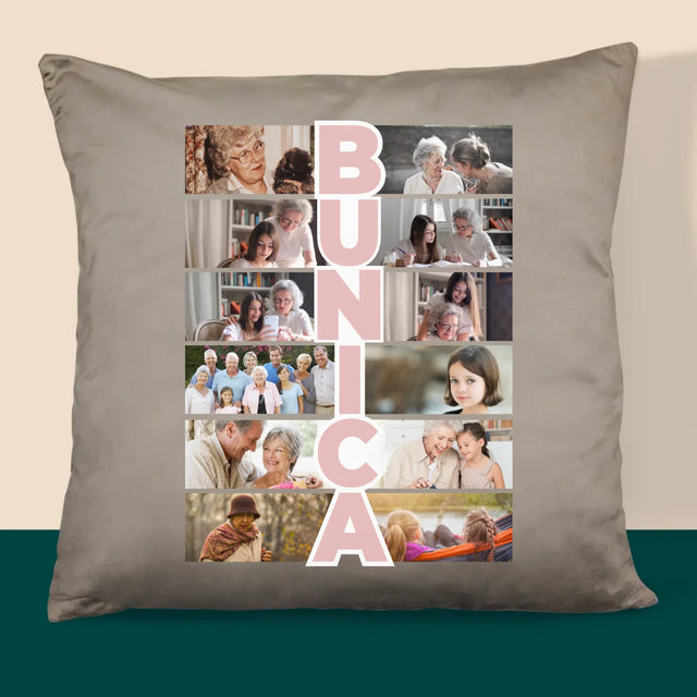 Colaj De Fotografii: Bunica - Pernă (Cu Fotografie)