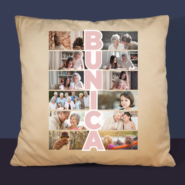 Colaj De Fotografii: Bunica - Pernă (Cu Fotografie)