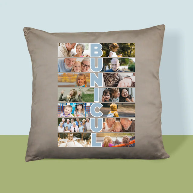 Colaj De Fotografii: Bunicul - Pernă (Cu Fotografie)