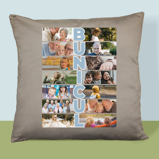 Colaj De Fotografii: Bunicul - Pernă (Cu Fotografie)