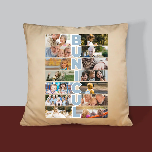 Colaj De Fotografii: Bunicul - Pernă (Cu Fotografie)