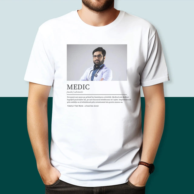 Fotografie Si Semnătură: Definiția Medicului - Tricou Pentru Bărbați