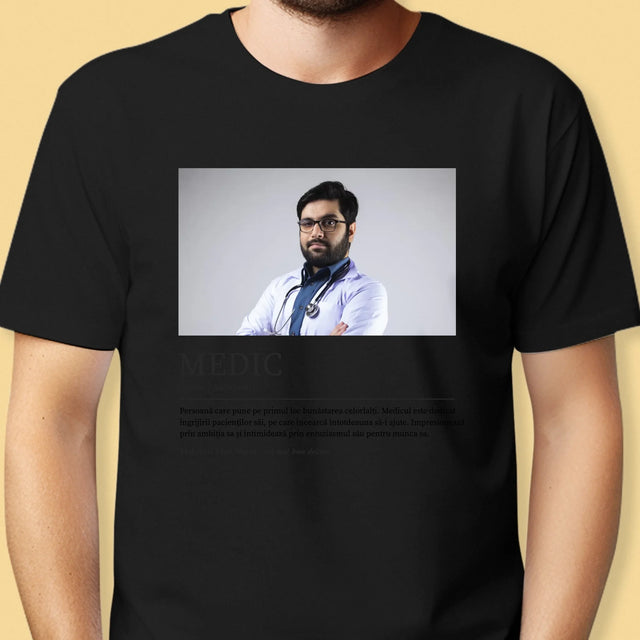 Fotografie Si Semnătură: Definiția Medicului - Tricou Pentru Bărbați