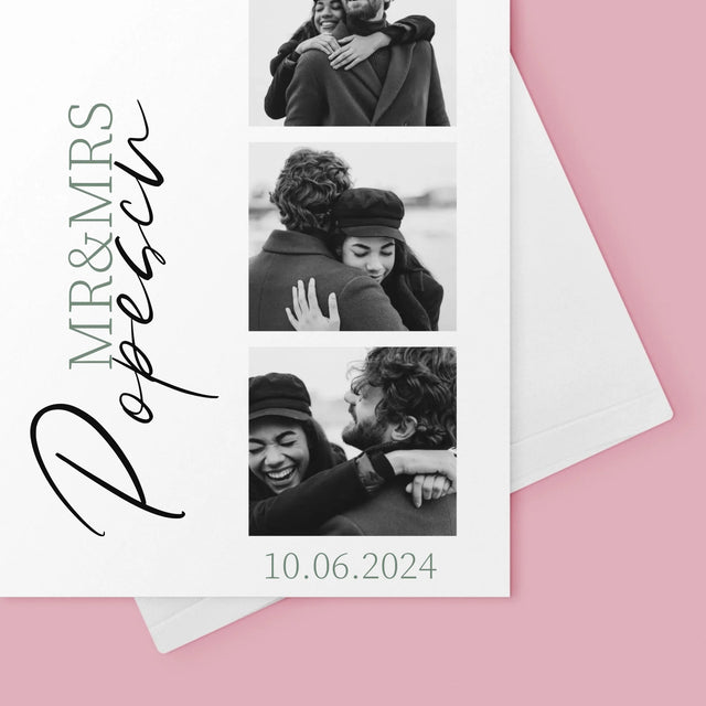 Colaj De Fotografii: Mr&Mrs Nunta - Card Cu Felicitări