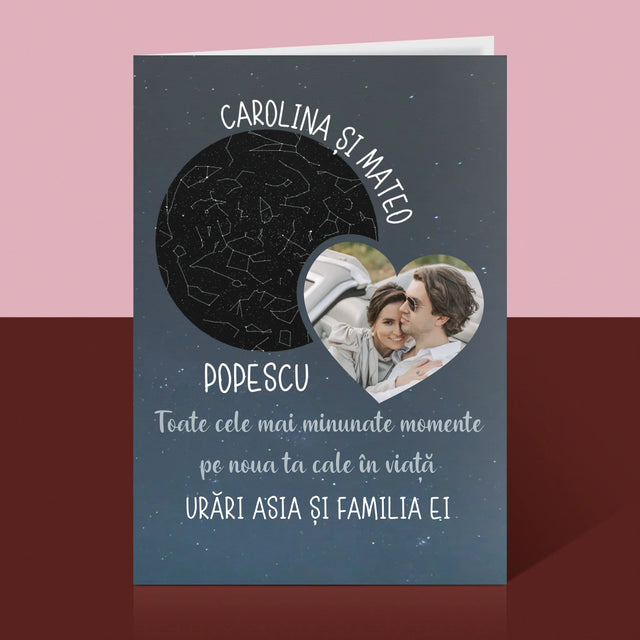 Harta Stelelor: Noua Cale A Vieții Nunta - Card Cu Felicitări