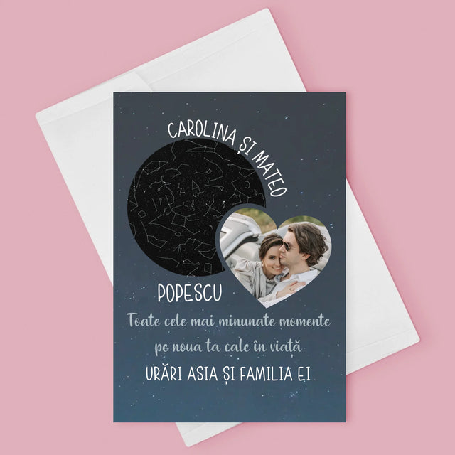 Harta Stelelor: Noua Cale A Vieții Nunta - Card Cu Felicitări