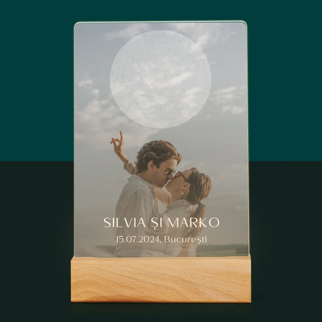 Harta Stelelor: Nunta - Imprimare Pe Sticlă Acrilică (Verticală)