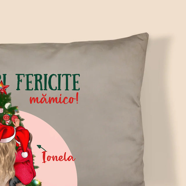 Creator De Personaj: Sărbători Fericite Mămico - Pernă (Cu Fotografie)