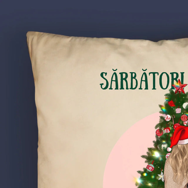 Creator De Personaj: Sărbători Fericite Mămico - Pernă (Cu Fotografie)