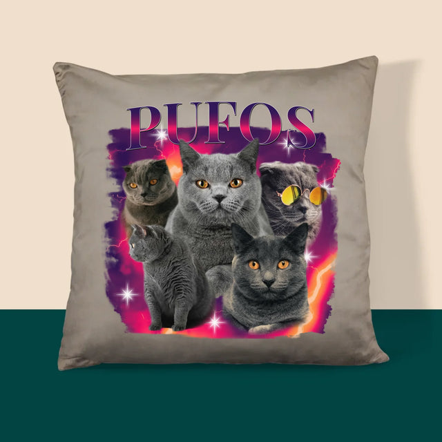 Personajul Tău: Bootleg Cu Pisicul Tău - Pernă (Cu Fotografie)