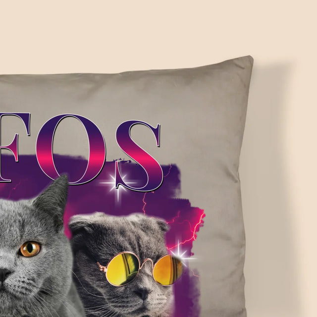 Personajul Tău: Bootleg Cu Pisicul Tău - Pernă (Cu Fotografie)