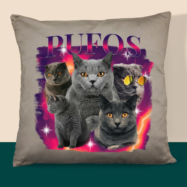 Personajul Tău: Bootleg Cu Pisicul Tău - Pernă (Cu Fotografie)