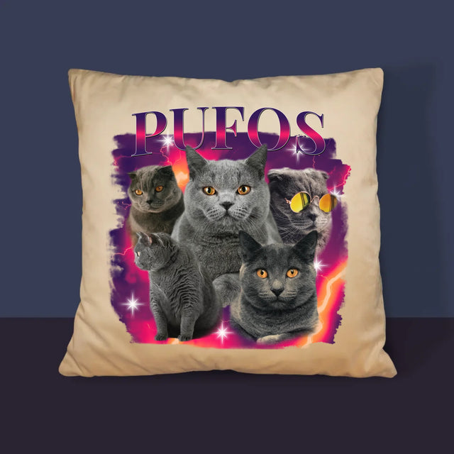 Personajul Tău: Bootleg Cu Pisicul Tău - Pernă (Cu Fotografie)