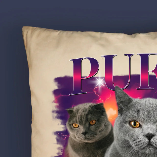 Personajul Tău: Bootleg Cu Pisicul Tău - Pernă (Cu Fotografie)