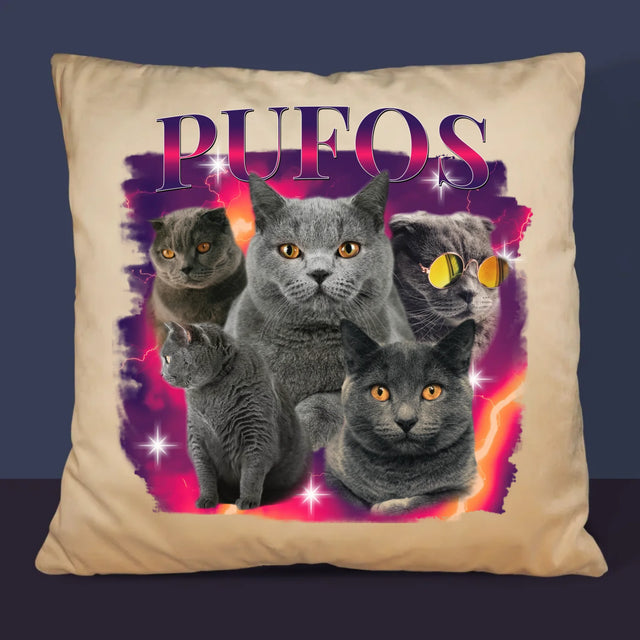 Personajul Tău: Bootleg Cu Pisicul Tău - Pernă (Cu Fotografie)