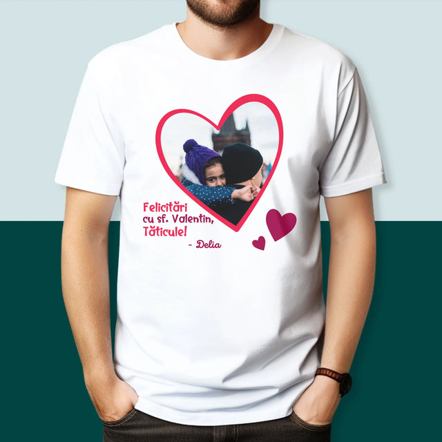 Fotografie Si Semnătură: Sf. Valentin Pentru Tată - Tricou Pentru Bărbați