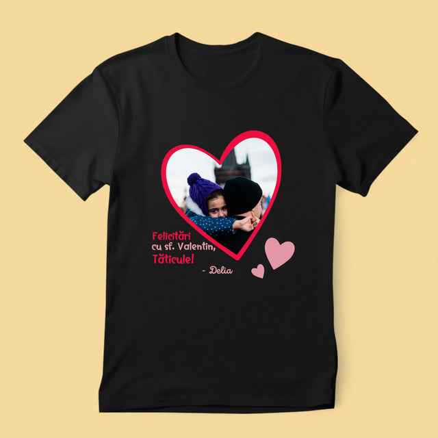 Fotografie Si Semnătură: Sf. Valentin Pentru Tată - Tricou Pentru Bărbați