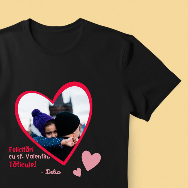 Fotografie Si Semnătură: Sf. Valentin Pentru Tată - Tricou Pentru Bărbați