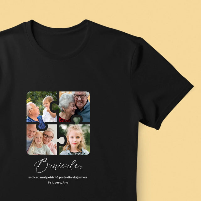 Colaj De Fotografii: Puzzle Fotografii Pentru Bunic - Tricou Pentru Bărbați