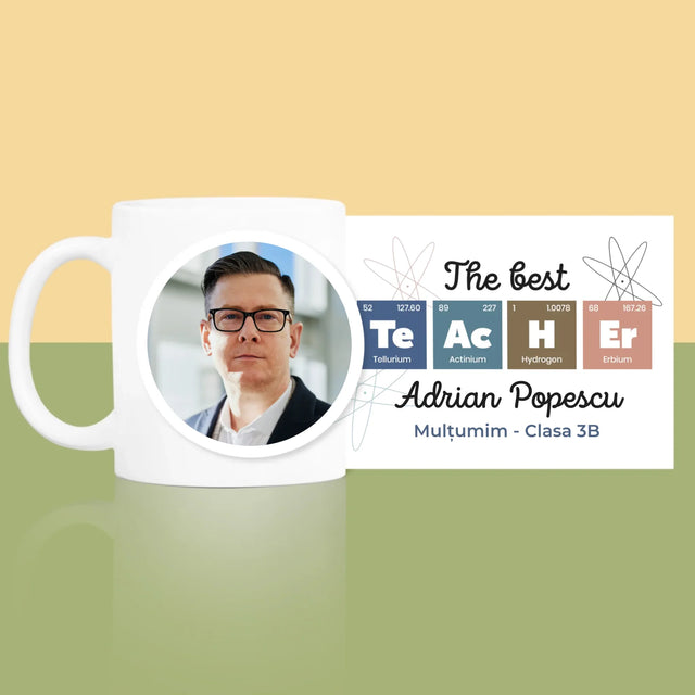 Fotografie Si Semnătură: Teacher Elemente Chimice - Cană