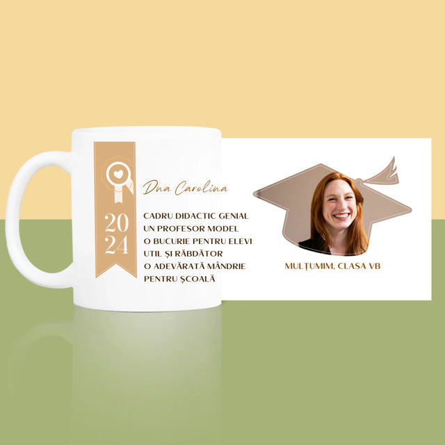 Fotografie Si Semnătură: Diplomă De Recunoștință Pentru Învățătoare - Cană