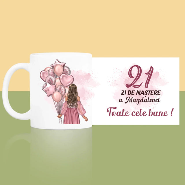 Creator De Personaj: Ziua De Naștere Baloane - Cană