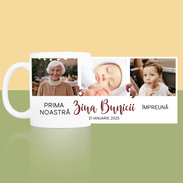 Colaj De Fotografii: Prima Zi A Bunicii - Cană
